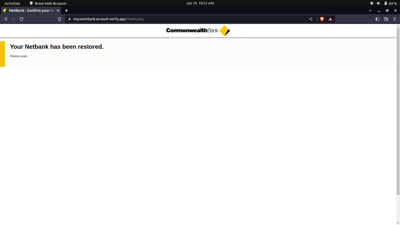 Phishing Targeting Commonwealth Bank Customers Shreshta Threat Intelligence Blog 4127