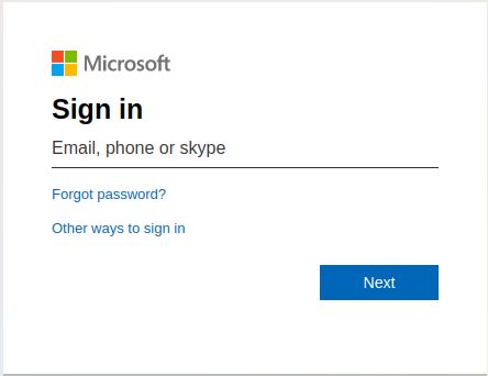 Phishing page mimicking Outlook login page at www[.]newoutlook[.]email and and requesting user contact information (Email, Phone or Skype ID)