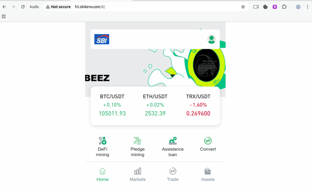 Phishing website impersonate SBI Investment Co., Ltd
