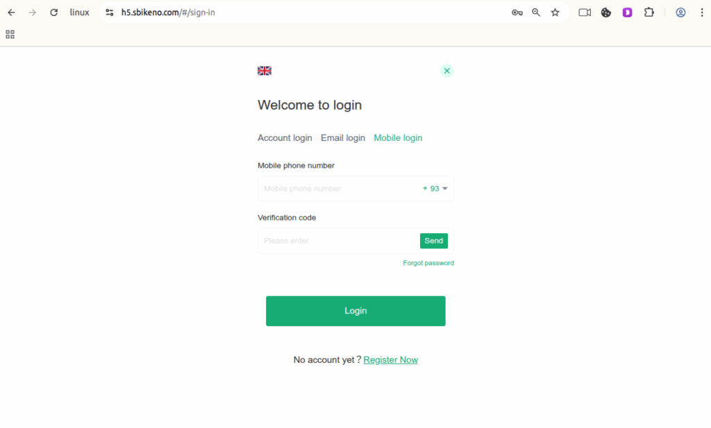 SBI Investment phishing website login page