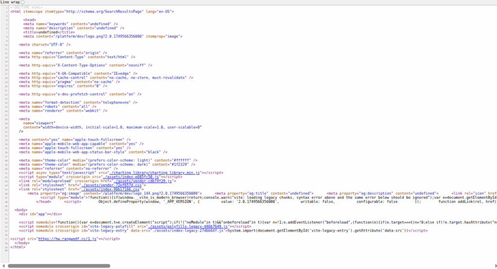 SBI Investment phishing website javascript code