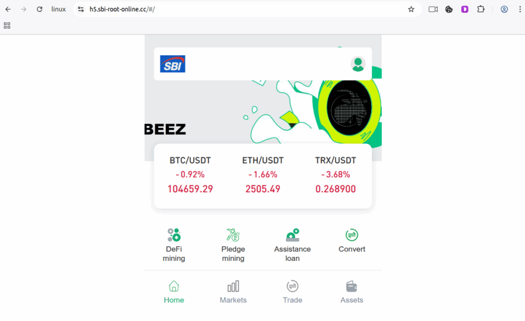 Phishing website impersonate SBI Investment