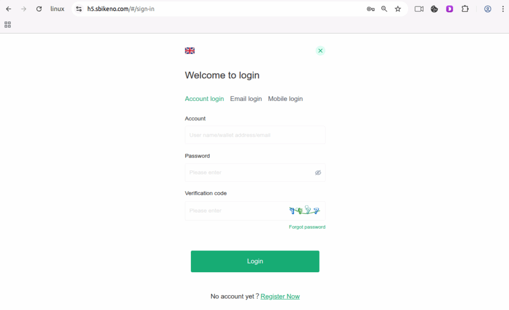 SBI Investment phishing website login page